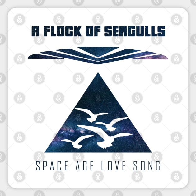 Night Space A Flock Of Seagulls Sticker by Protoo